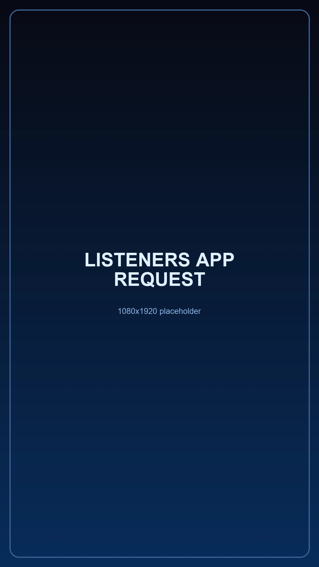Ecrã de pedidos da app de ouvintes